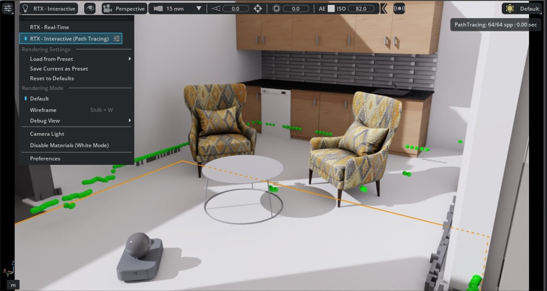 Isaac Sim 重建的 3D 虛擬場景